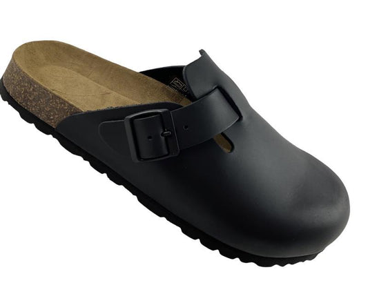 neu B Clogs Pantoletten NEU 20117 BADEN LEDER Schwarz