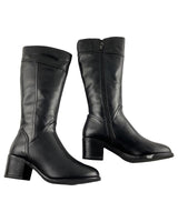 Caprice Damen Stiefel 9-25500-41 022  Schwarz Leder