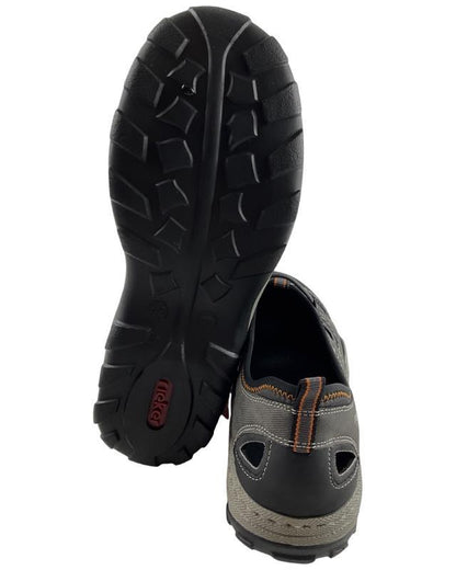 Rieker  Herren Slipper 08065-02  Granitgrau Kunstleder