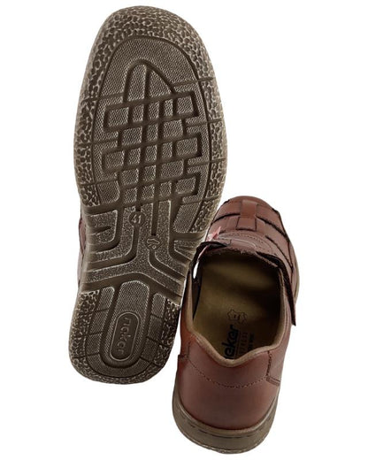 Rieker Herren Slipper Sandale 03578-24 Braun Klettverschluss extra Weit