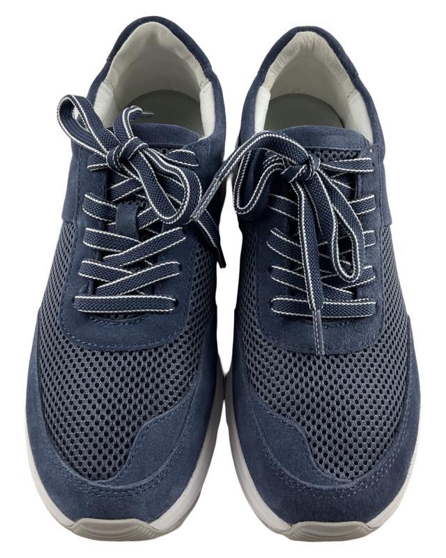 Gabor Rollingsoft Damen Sneaker 66.897.16  Mesh/Dreamvelou Blau