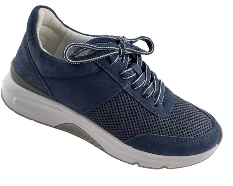 Gabor Rollingsoft Damen Sneaker 66.897.16  Mesh/Dreamvelou Blau