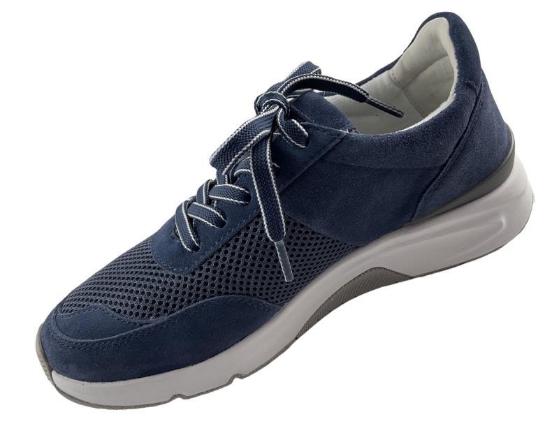 Gabor Rollingsoft Damen Sneaker 66.897.16  Mesh/Dreamvelou Blau