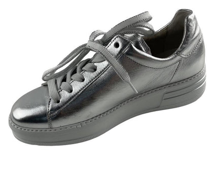 Gabor Comfort  Damen Sneaker 66.395.10 Silber Effektleder