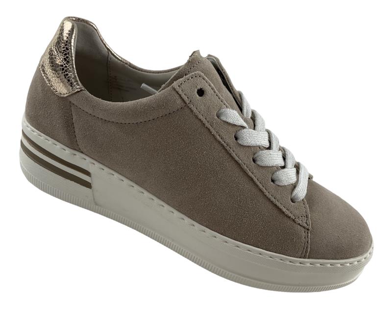 Gabor Comfort  Damen Sneaker 66.395.33 Beige Materialmix Leder