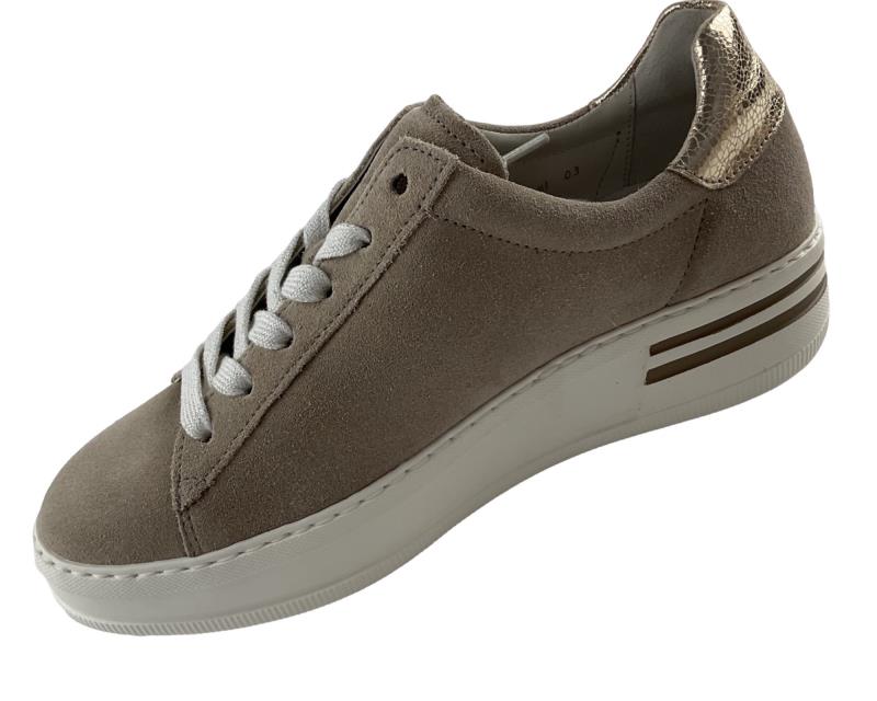 Gabor Comfort  Damen Sneaker 66.395.33 Beige Materialmix Leder