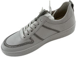 Gabor  Damen Sneaker 43.341.21 Nappa/Samtchevr.weiss/lightgrau