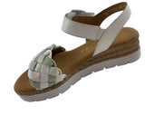 Gabor comfort  42.703.61 Damen Keilsandalette weiß /mint/creme