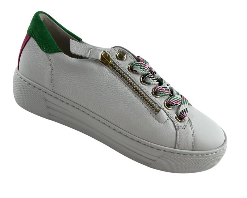 Gabor comfort  Damen Sneaker 26.465.53 Cervo/Samt Weiß/multicolor