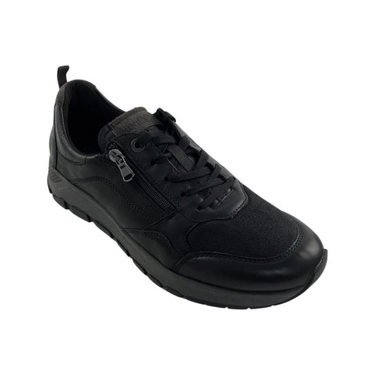 Waldläufer Herren Sneaker 710H0140991 Leder Schwarz