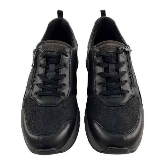 Waldläufer Herren Sneaker 710H0140991 Leder Schwarz