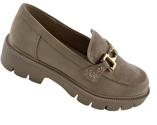 Caprice Damen Slipper 9-24703-43 Beige Nubuc