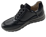 Caprice Damen Sneaker 9-23650-43 Glattleder Schwarz Weite-H