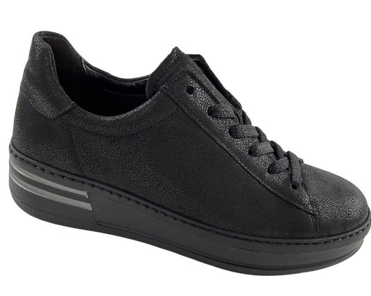 Gabor Comfort Damen Sneaker 56.395.17  Effektleder Schwarz