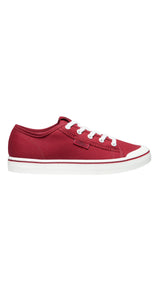 Keen Damen leichte Sneaker Elsa Lite Rot Weiß aus Leinen