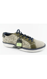 Bugatti Herren Sneaker Taupe Blau Wildleder