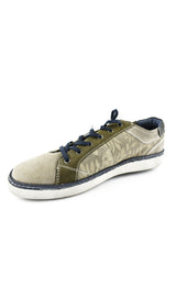 Bugatti Herren Sneaker Taupe Blau Wildleder