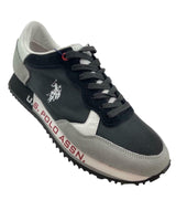 U.S. Polo Assn. Herren Sneaker CLEEF001-BLK-GR01 Schwarz Grau